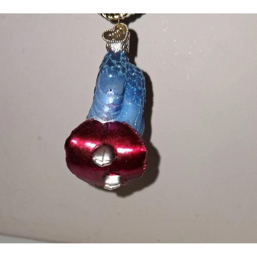 Old World Christmas Flying Angel Glass Christmas Ornament Hand Painted 3.5